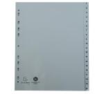 Separadores Separadores con pestañas impresas polipropileno 12/100º - Gris - Gris