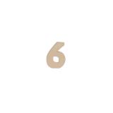 Chiffre 6 kraft 20cm - Kraft