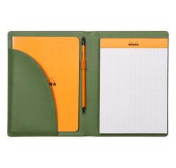 Rhodiarama livret porte-bloc N°16 pour bloc ou carnet format A5 - Sauge