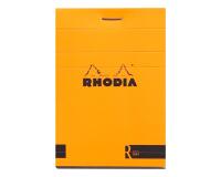 Bloc agrafé Rhodia le R N°11 7,2x10,5 cm 70 feuillets ligné 90g - Orange
