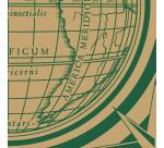 Kraft brut 70g, rl 50x0,70m Planisphère - Vert