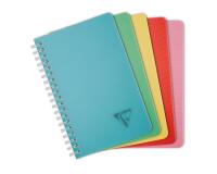 Carnet reliure intégrale Linicolor ESSENCE 11x17 cm 100 pages petits carreaux couverture plastique polypropyène rainuré - Assortis