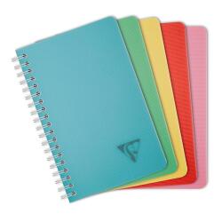 Carnet reliure intégrale Linicolor ESSENCE 11x17 cm 100 pages petits carreaux couverture plastique polypropyène rainuré - Assortis