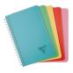 Carnet reliure intégrale Linicolor ESSENCE 11x17 cm 100 pages petits carreaux couverture plastique polypropyène rainuré - Assortis