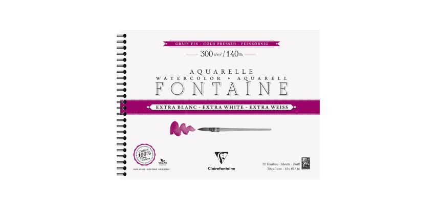 Fontaine Extra Blanc Grain Fin album spiralé 12F 30x40cm 300g