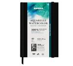 Rhodia Touch Watercolor Book, papier grain fin 100% coton 300g - A5 portrait, 40 pages - Noir