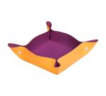 Rhodiarama vide-poche réversible simili cuir italien 12x12x4,5 cm - Violet