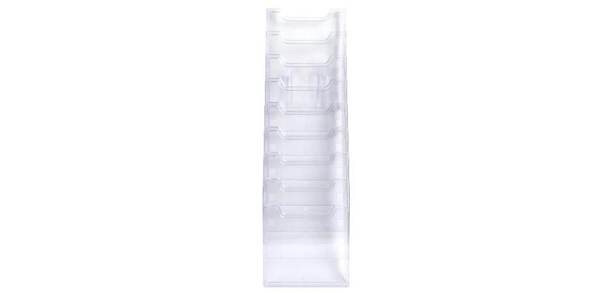 Trieur mural modulable vertical 8 compartiments A4 - Cristal