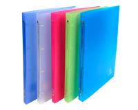 Classeur 4 anneaux plastifié Exacompta Chromaline A4 - Dos 2 cm couleurs assorties