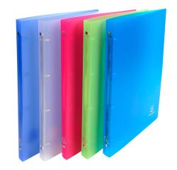Classeur 4 anneaux plastifié Exacompta Chromaline A4 - Dos 2 cm couleurs assorties
