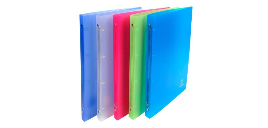 Classeur 4 anneaux plastifié Exacompta Chromaline A4 - Dos 2 cm couleurs assorties