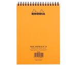 Bloc reliure intégrale Rhodia Classic 14,8x21 cm 80 feuillets ligné microperforé 80g - Orange