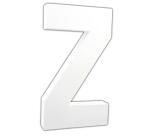 Lettre Z 20,5cm - Blanc