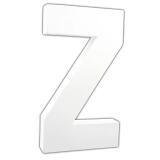 Lettre Z 20,5cm - Blanc