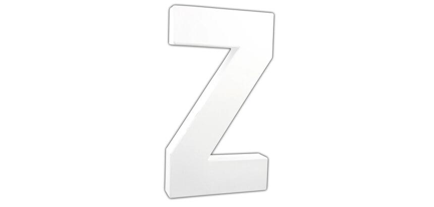 Lettre Z 20,5cm - Blanc