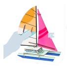 Crea 3D, Bateau - Orange