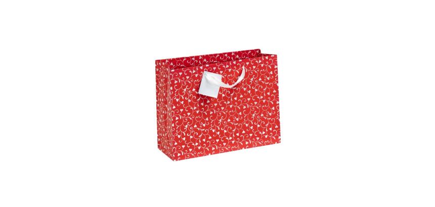 Valentine, sac shopping 32x13x24,5 cm - Rouge