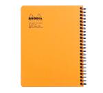 Notebook Rhodia Classic reliure intégrale O&B 16x21 cm 160 pages petits carreaux 5x5 détachables 80g - Assortis
