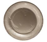 10 Assiettes en carton rondes, 23 cm - Or