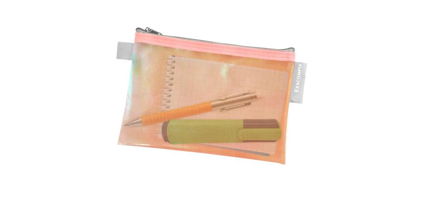 Exacompta Candy Tidy Zipped Pocket, A6, Soft Plastic - Assorted colours