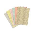 Carnet piqûre textile Neo Deco Collection Printemps-Été 14,8x21cm 96 pages ligné motifs assortis papier ivoire 90g - Assortis