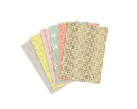 Carnet piqûre textile Neo Deco Collection Printemps-Été 14,8x21cm 96 pages ligné motifs assortis papier ivoire 90g - Assortis