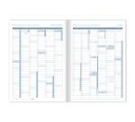 Agenda de bord millésimé enseignant 6 colonnes (48 cases/semaine) piqué A4 112 pages Couleur aléatoire - Assortis