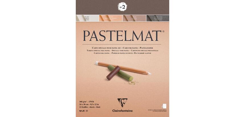 Pastelmat bloc collé 12F 24x30cm 360g
