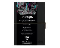Paint'ON Noir carnet cousu 32F A5 250g - Noir