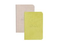 Rhodiarama 2 Minibooks souples 7x10,5 cm 64p L papier ivoire 90g - Assortis