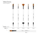 Darwi For You Set de 5 pinceaux moyens 2 - Blanc
