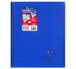 Cahier reliure intégrale enveloppante Koverbook A4+ 160 pages grands carreaux détachables perforé 4 trous couverture polypropylène t ransparent - Assortis