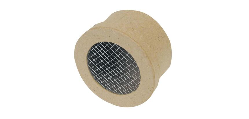 Boite ronde grillagée 8x8x4cm - Kraft