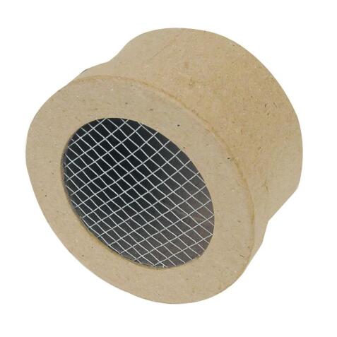 Boite ronde grillagée 8x8x4cm - Kraft