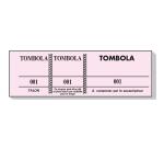 Bloc tombola 100 feuillets numérotés de 3 volets - Format 4,8x15 cm - Couleurs assorties