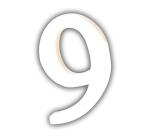 Petit chiffre 9 12cm - Blanc