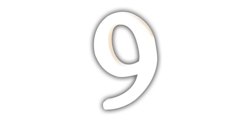 Petit chiffre 9 12cm - Blanc