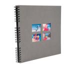 Album photo à spirales 60 pages noires Milano - Gris
