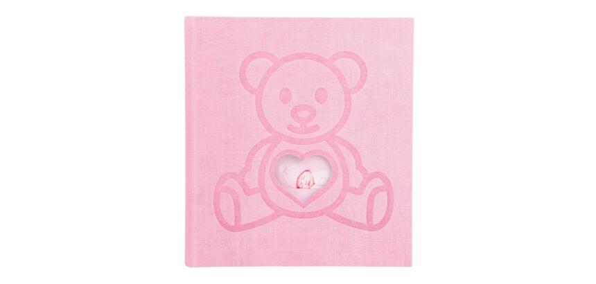 Álbum de fotografías para bebés TEDDY OURS 29x32 cm - 300 fotos 60 páginas - Rosa