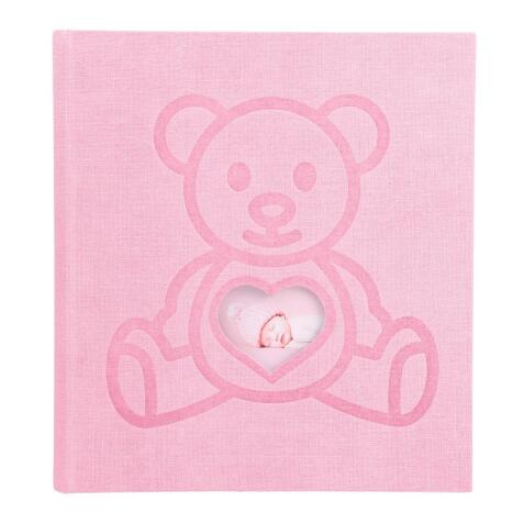 Álbum de fotografías para bebés TEDDY OURS 29x32 cm - 300 fotos 60 páginas - Rosa