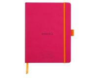 Rhodiarama Meeting A5+ 160 pages microperforé papier blanc 90g avec élastique + p-stylo - Framboise