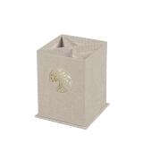 Inspire, Pot à crayons carré, Toile du Marais, 8,5x8,5x11 cm