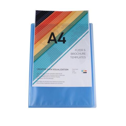 Carpeta de funda Kreacover® Chromaline semirrígido 5/10º - (Vistas: 40 Fundas: 20) - 24x32 cm para A4 - Colores surtidos