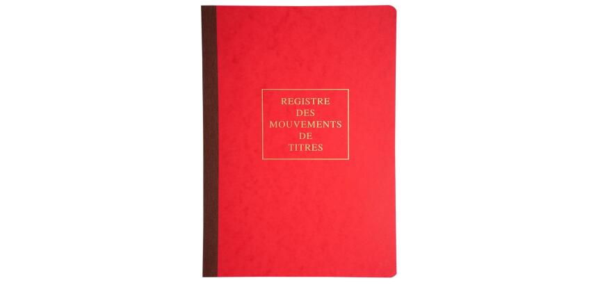 Piqûre 297X210 Registre des mouvements de titres 40 pages - Couleurs assorties