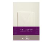 Ensemble Vélin pur coton 10 feuilles A4 et 5 enveloppes DL - Crème