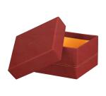 Rhodiarama set 5 boîtes gigognes simili cuir italien 44x34x16 cm - Nacarat