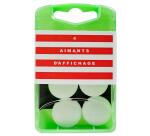 Boîte de 4 aimants F18 - 18mm de diamètre - Blanc