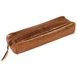 KLEO-PATHRA CUIR Trousse rectangulaire 4x21x6 cm Bronze