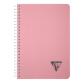 Carnet reliure intégrale Linicolor ESSENCE A5 180 pages petits carreaux couverture plastique polypropyène rainuré - Rose pétale
