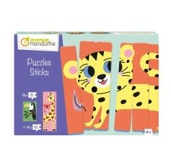 Puzzles Sticks, Animaux de la savane - Multicolore